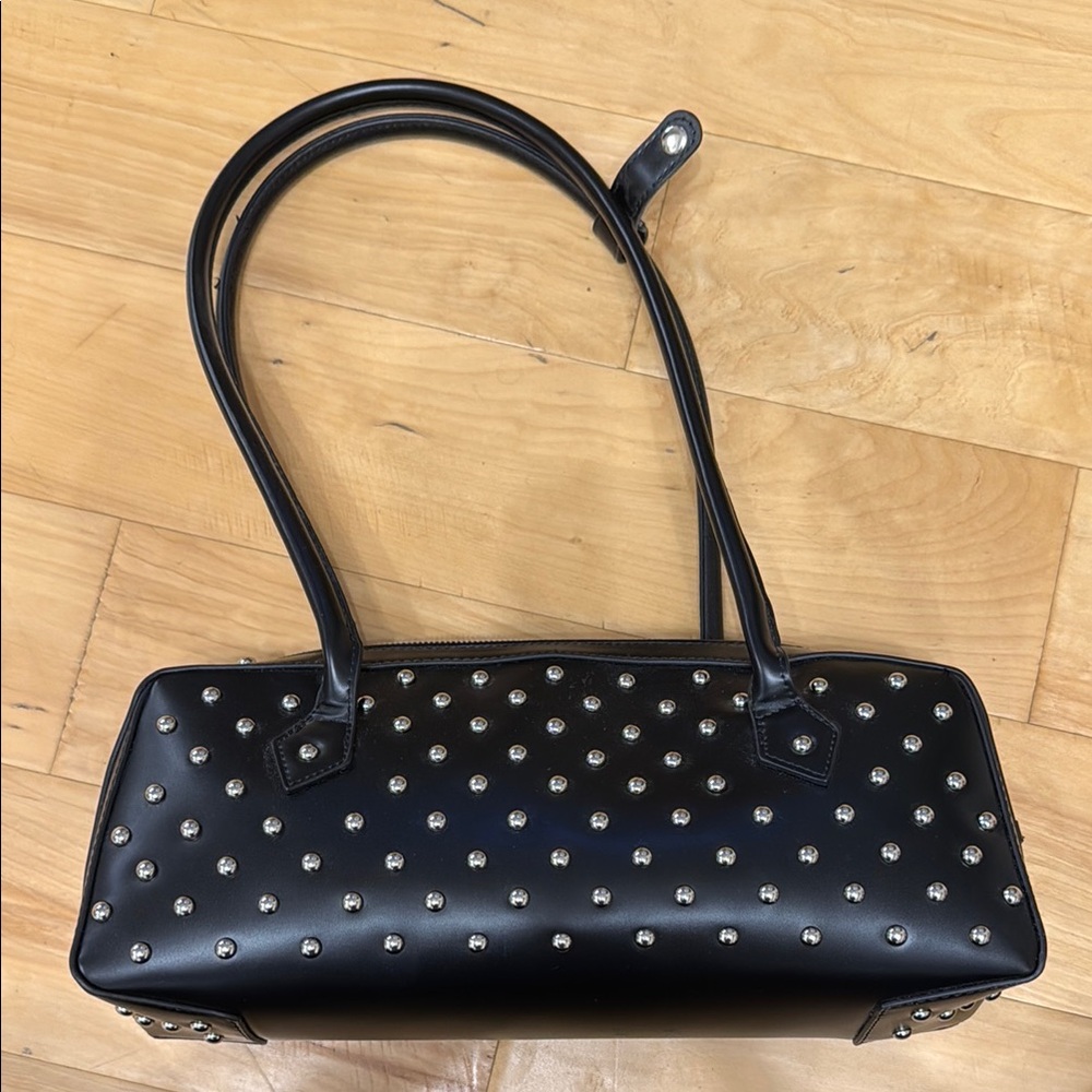SELA Studded Black Handbag